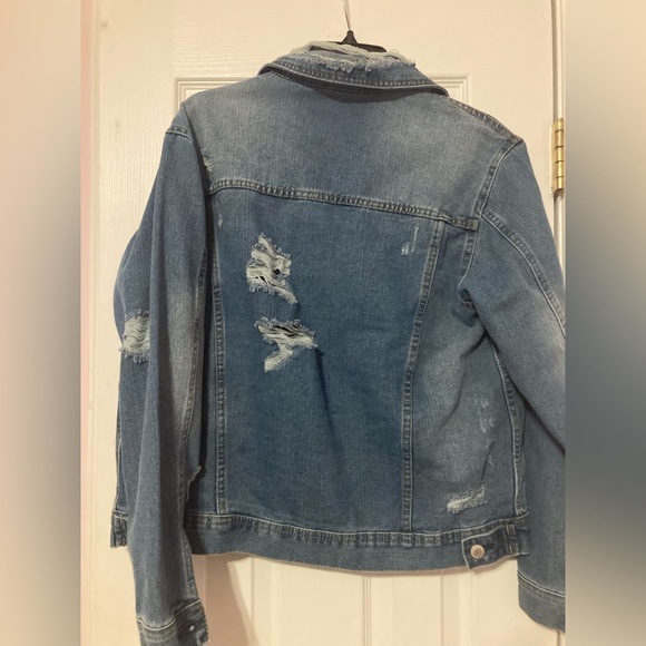 (“eXuse”) Ripped Jean Jacket - Picture 2 of 2
